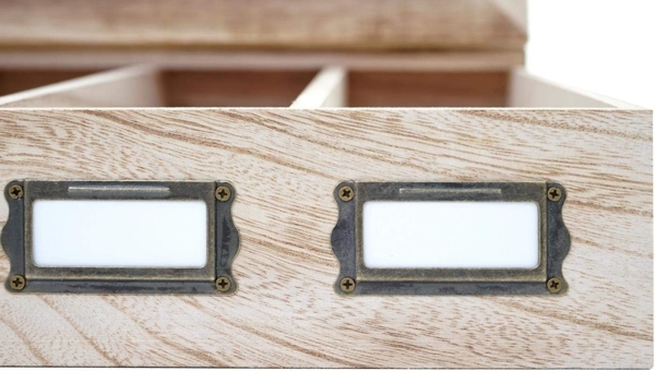 Besteckkiste HWC-C25, Holzbox mit Deckel Besteckkasten, Paulownia 17 x 37 x 33 cm ~ naturbraun Bild 7