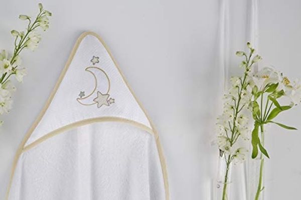PIELSA BABY | Badetuch | Badetuch | Duschtuch | Badetuch | Baby-Monate | Badetuch | Winterschicht | Weiche Badetuch | Hygienische Badetuch | Farbe Perlmutt | Größe 100x100 cm