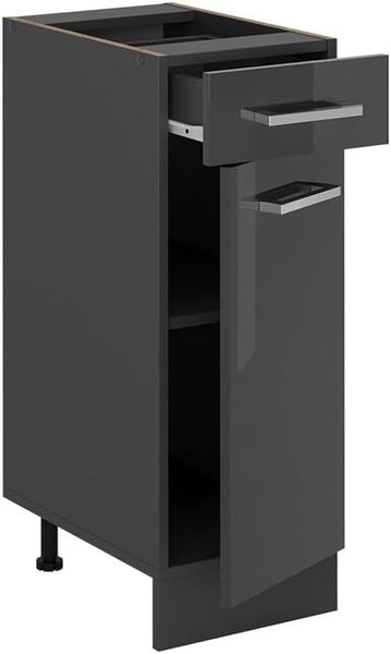 Küchenunterschrank R-Line Anthrazit Hochglanz 30 cm , AP Eiche Vicco Bild 5