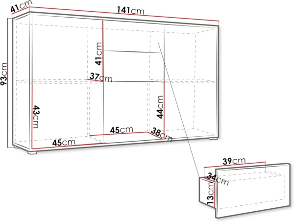 Kommode Gesita K3D2SZ (Farbe: Cashmere) Bild 3