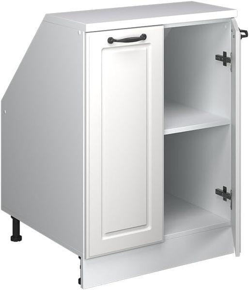 Dachschrägenschrank Rion Weiß Landhaus 60 x 81.6 cm mit 2 Türen, Schrankkorpus 60 cm Tiefe Vicco Bild 4