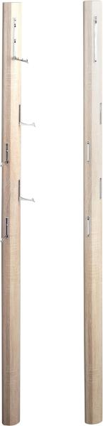 HomeTrends4You 701742 Garderobe / Wandgarderobe mit Klapphaken Palo, MDF Dekor Sonoma Eiche, hellbraun, 185x8x4cm