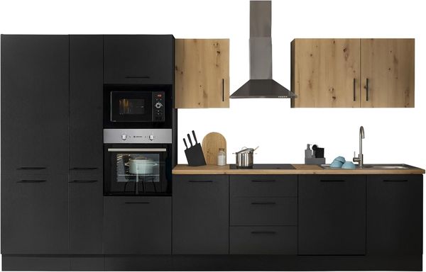 BASIC by Balculina Küchenzeile Turin, Breite 370 cm, wahlweise mit E-Geräten