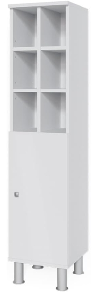 Midischrank Fynn Weiß 30 x 130.6 cm große Tür Vicco