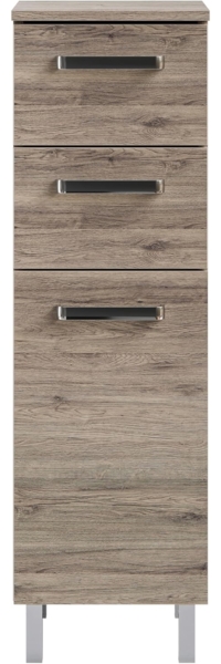 Pelipal Badmöbel-Set Quickset 313, Sanremo Eiche - Keramikwaschtisch, Waschtischunterschrank, Spiegel,Leuchte, Unterschrank Bild 5