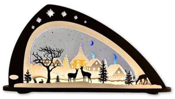 Weigla LED Schwibbogen Stille Nacht, Erzgebirge garantiert, aus Buchenholz & Acrylglas