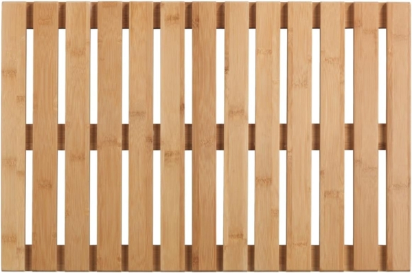 WENKO BAMBUS Badematte 40 x 60 cm, Braun, Indoor & Outdoor