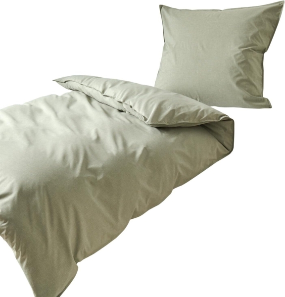 TRAUMSCHLAF Bettwäsche Basic Chambray, Chambray, 2 teilig, hochwertige Chambray Qualität