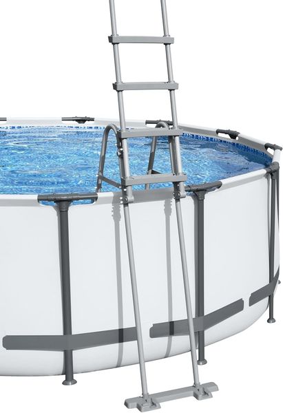 Bestway 'Flowclear' Sicherheitsleiter, 4-stufig, für Pools bis 122 cm Höhe, Stahl/Kunststoff Grau Bild 8