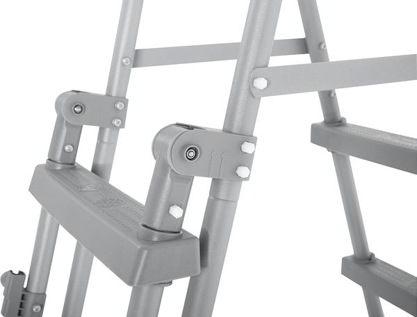 Bestway 'Flowclear' Sicherheitsleiter, 4-stufig, für Pools bis 122 cm Höhe, Stahl/Kunststoff Grau Bild 9