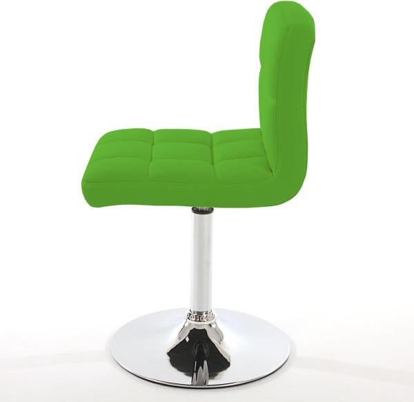 2er-Set Esszimmerstuhl Drehstuhl Stuhl Kavala Kunstleder Chrom ~ grün Bild 6