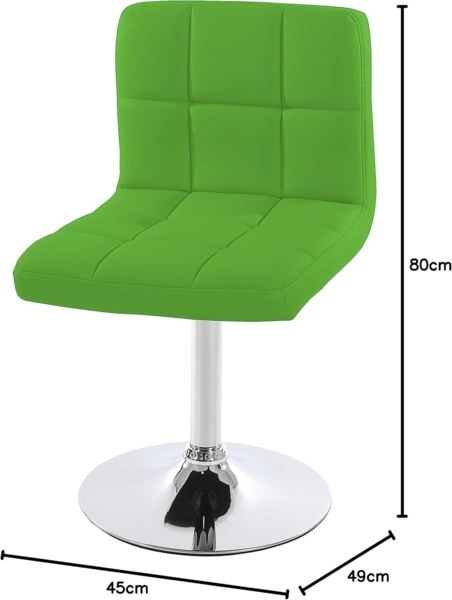 2er-Set Esszimmerstuhl Drehstuhl Stuhl Kavala Kunstleder Chrom ~ grün Bild 3