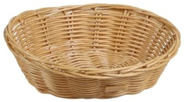 KESPER 17631 Brot- und Obstkorb, Kunststoff (PE), braun, 21 x 17 x 6 cm