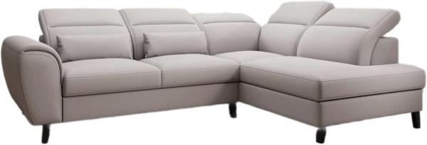 Designer Sofa Nobile mit verstellbarer Rückenlehne Stoff Beige Rechts