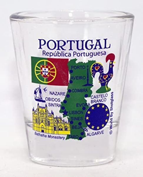 Portugal EU Series Landmarks and Icons Shot Glass by World By Shotglass
