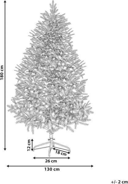 Weihnachtsbaum BASSIE 180 cm Weiß Bild 3