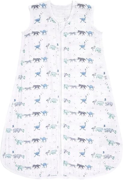 aden + anais Baumwoll-Musselin-Schlafsack, 1,0 TOG Wert, tragbare Decke für Babys, Bunte Muster für Mädchen & Jungen, Schlafsack für Neugeborene aus 100% Baumwoll, 6-18 Monate, Rising Star, ASEC10017