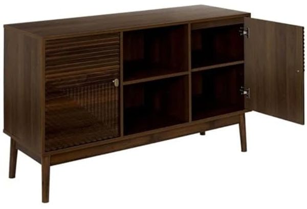 HOME DECO FACTORY, HD0561, Elegantes Tiffany-Sideboard aus braunem Holz, vielseitige Aufbewahrungseinheit für Esszimmer oder Wohnzimmer, pflegeleicht, Maße 120 x 70 x 40 cm, braun