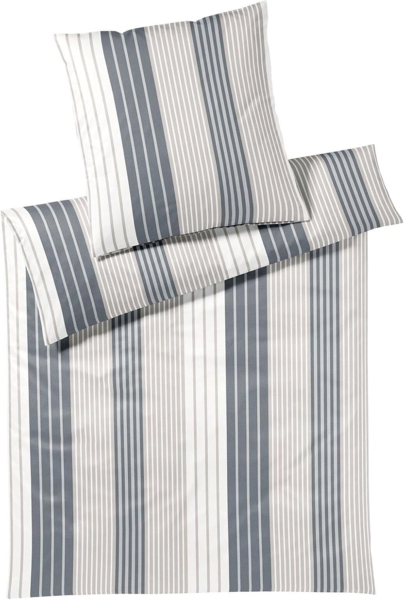 elegante Mako Jersey Bettwäsche Range anthra sand|155x220 cm + 80x80 cm