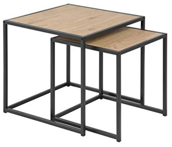 Beistelltische im 2er-Set SEAFORD, Wileiche/Metall, ca. 50cm