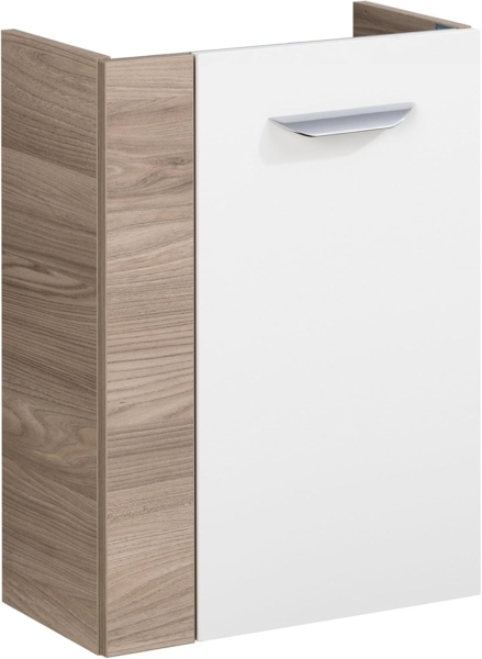 Fackelmann SBC LUXOR Waschbeckenunterschrank 45 cm, Braun hell/Weiß, rechts