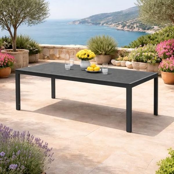 Alu Nonwood Gartentisch Esstisch Outdoortisch anthrazit 150x90cm