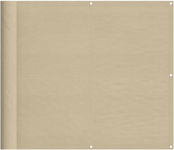 Balkon-Sichtschutz Beige 90x1000 cm 100 % Polyester-Oxford