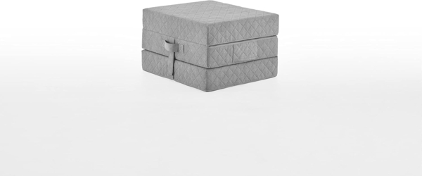 ATLANTIC home collection Falthocker Lenny, 75/195/15 cm, Grau