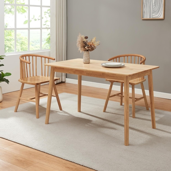 Esstisch Klijori für 6 Personen 140x70x74 cm Holz Natur [en. casa]