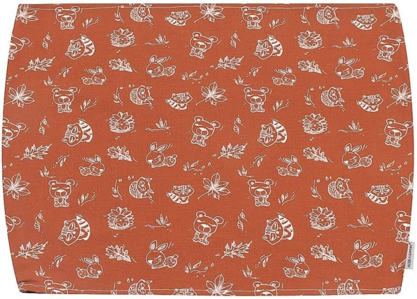 HOBEA-Germany Baby-Lagerungsbezug für Stillkissen XXL Lagerungskissen Schwangerschaftskissen Seitenschläferkissen groß (Waldbewohner rostrot)