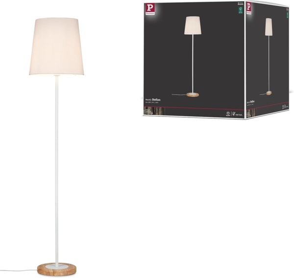 Paulmann No. 79634 Stehleuchte Neordic Stellan Weiß, Holz E27