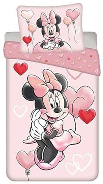 Disney Minnie Mouse Design Kuschelige Bettwäsche Baumwolle, 140x200 cm & 70x90 cm