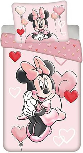 Disney Minnie Mouse Design Kuschelige Bettwäsche Baumwolle, 140x200 cm & 70x90 cm