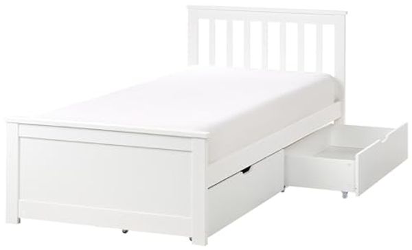 Bett mit Schubladen OLENDON 90x200 cm Holz Weiß Bild 5