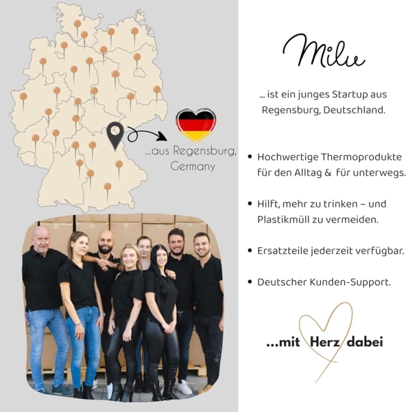 Milu Thermobecher Isolierbecher Kaffeebecher to go - 210ml 100% Auslaufsicher - Trinkbecher aus Edelstahl - Autobecher doppelwand Isolierung - Thermo Becher - Travel Mug (Schwarz) Bild 8