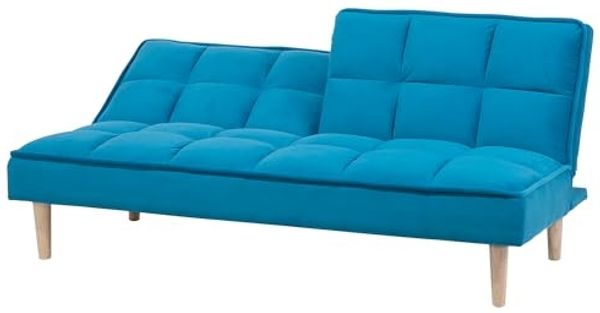 Schlafsofa 3-Sitzer Polsterbezug blau SILJAN Bild 5