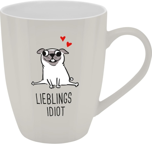 Tasse Tee Kaffeetasse Kaffeebecher 35cl Geschenk Sheepworld LIEBLINGSIDIOT 74209
