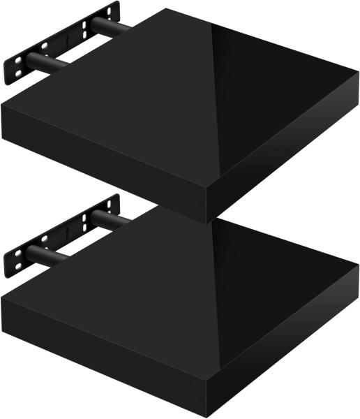 Woltu Wandregal, 2-tlg, Wandboard freischwebend Schweberegal Holz