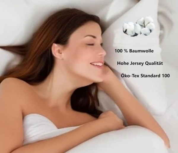 EXKLUSIV HEIMTEXTIL Jersey Spannbettlaken 120 x 200 cm Rosa 100% Baumwolle Öko - Tex Zertifiziert Bed-Sheet Bettlaken Spannbetttuch Bild 7