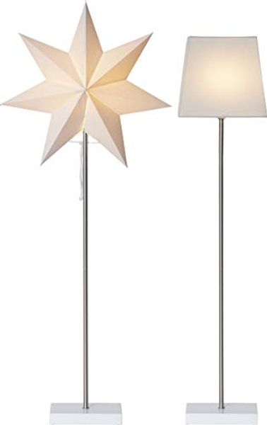 Standleuchte "Combi-Pack Moa", Metall/Papier, weiß