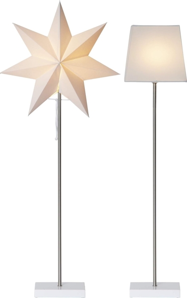 Standleuchte "Combi-Pack Moa", Metall/Papier, weiß