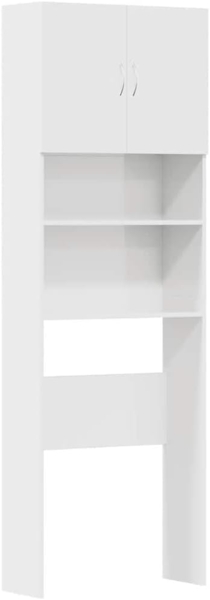 vidaXL Waschmaschinenumbauschrank Waschmaschinenschrank Hochglanz-Weiß 64x24x190 cm Holzwerkstoff (1-St)