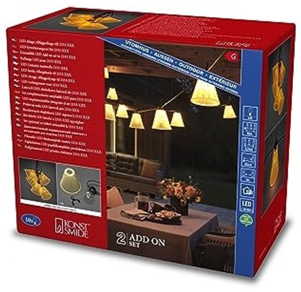 Konstsmide 2334-830 Leichte Dekorationskette Schwarz Gelb Kunststoff Polyvinylchlorid (PVC) Universal IP44 Flexibel