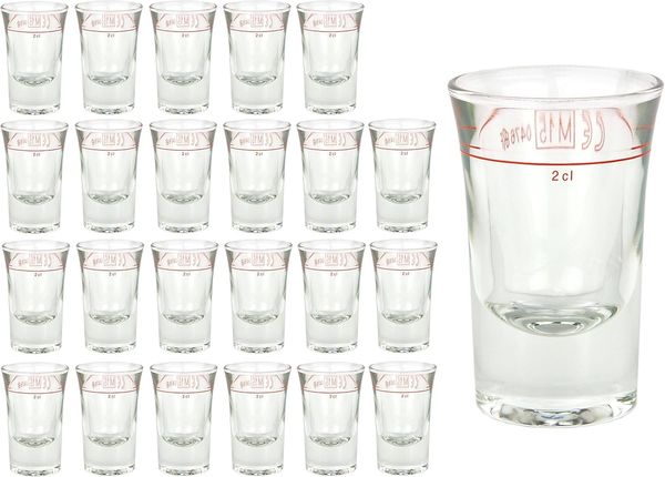 24er Set Schnapsgläser Stamper Dublino 2cl