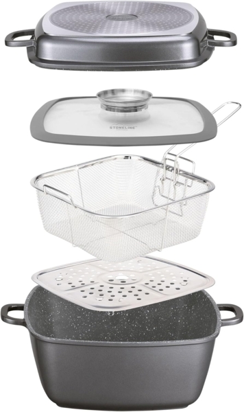 STONELINE Servierpfanne, (1-tlg), mit echten Steinpartikeln, induktionsgeeignet, Designed in Germany