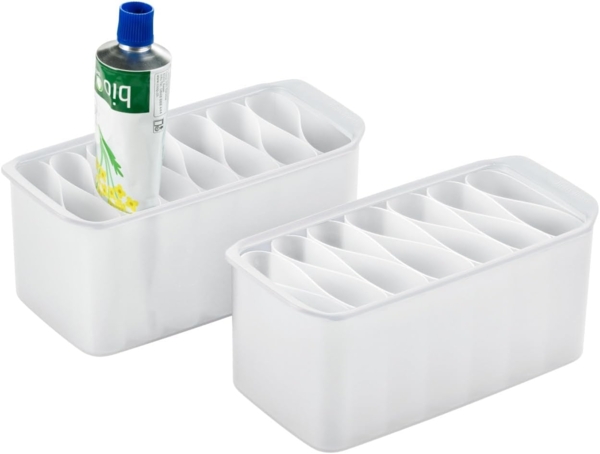 Betty Bossi Küchenorganizer-Set Tuben Aufbewahrungsbox Kühlschrank Organizer Kosmetik weiß, die clevere Ordnungshilfe, Küche, Bad und mehr