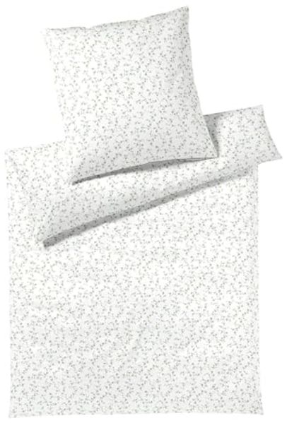 elegante Mako Jersey Bettwäsche Enchante hellgrün|135x200 cm + 80x80 cm
