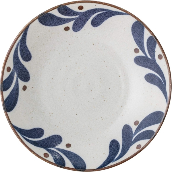 Bloomingville Servierschale Camellia, blau, Porzellan