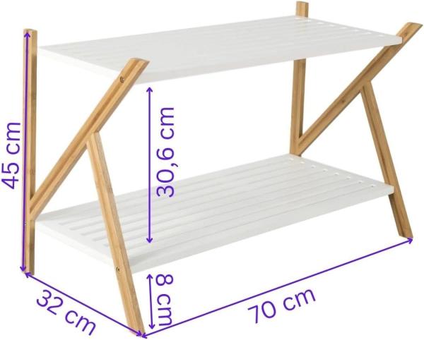 Elbmöbel Schuhregal Bambus Schuhschrank Ablagen Schuhablage Schuhe Schuhständer Regal Bild 3