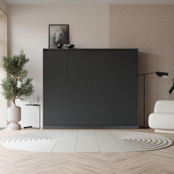 SMARTBett Schrankbett Schrankbett WAVES 160x200 Horizontal (Schrankbett, 1-St)